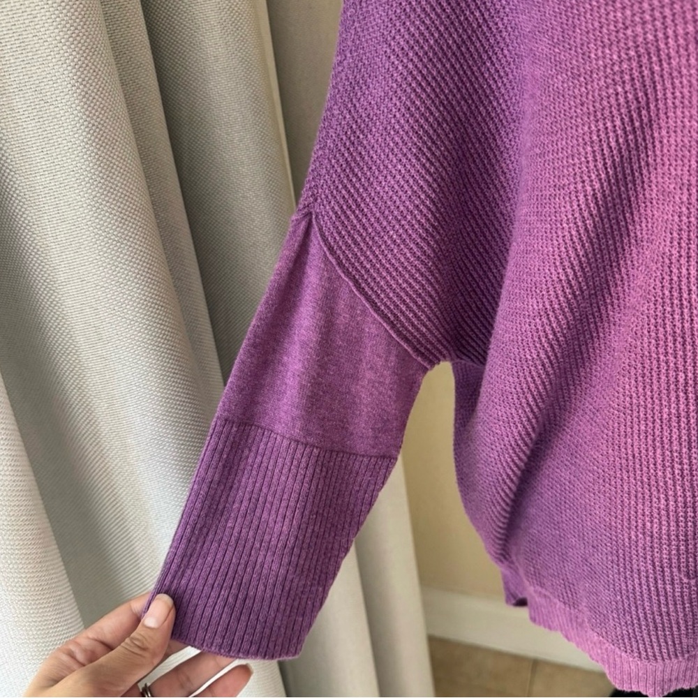 Eileen Fisher Purple Cotton Knit Sweater Relaxed Minimalist Small - Picture 5 of 8